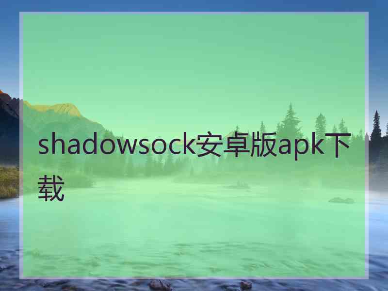 shadowsock安卓版apk下载