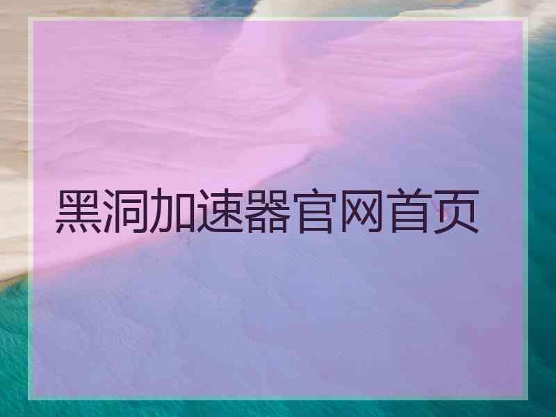 黑洞加速器官网首页