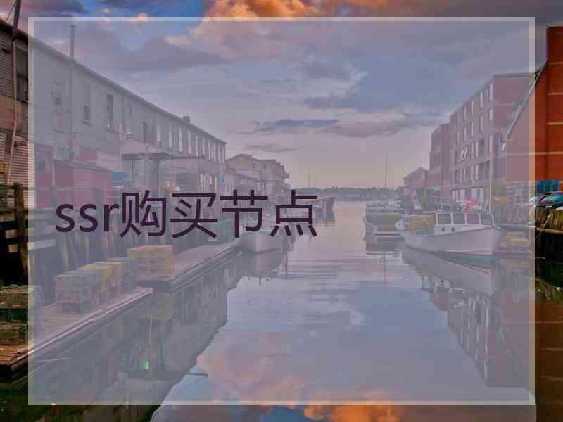 ssr购买节点