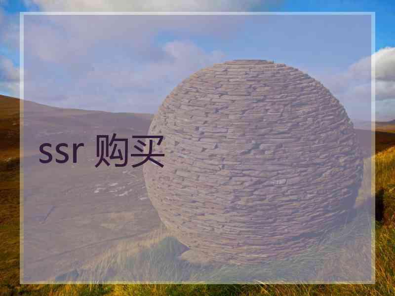 ssr 购买