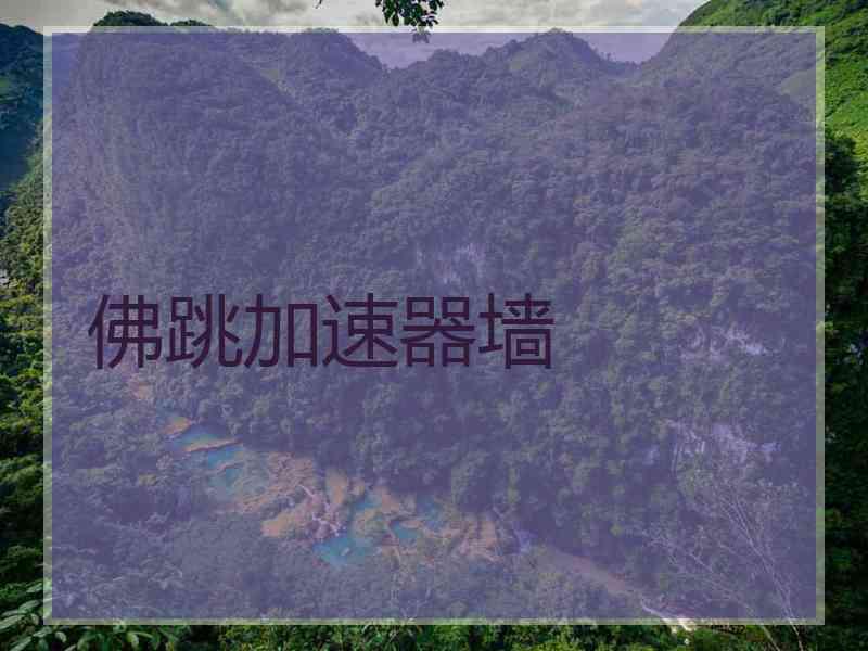 佛跳加速器墙