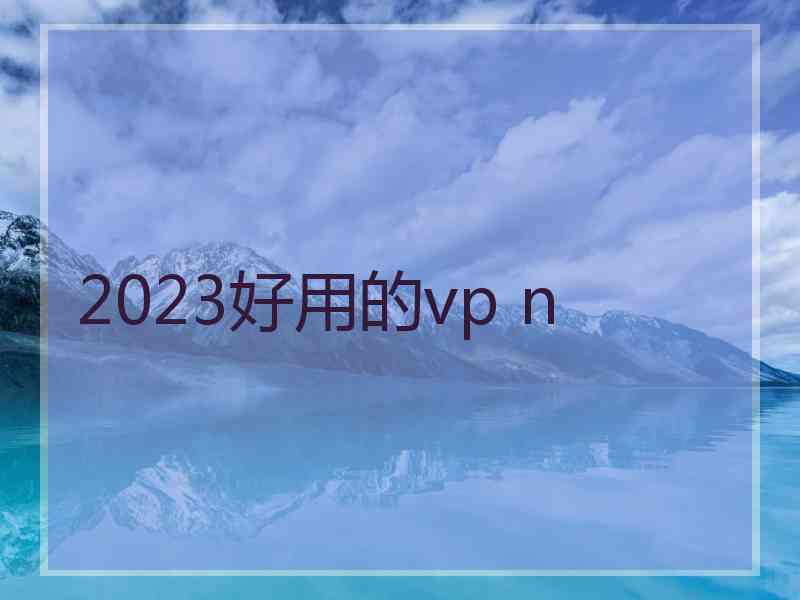 2023好用的vp n