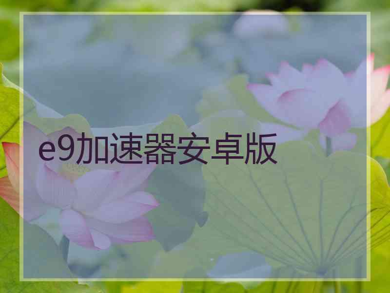 e9加速器安卓版