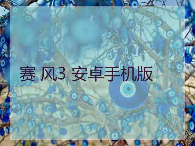 赛 风3 安卓手机版