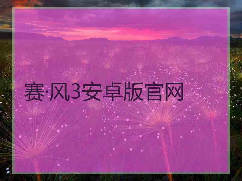 赛·风3安卓版官网